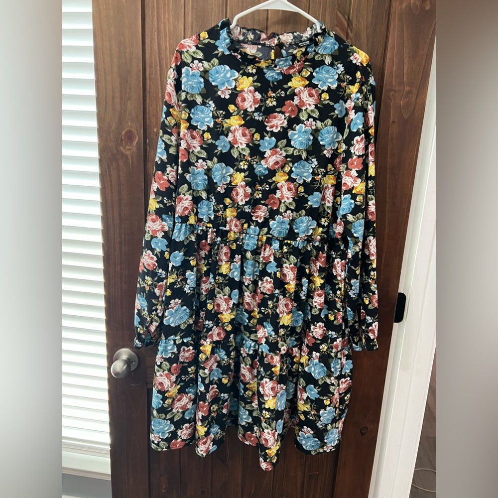 Floral Plus Size Dress 3XL